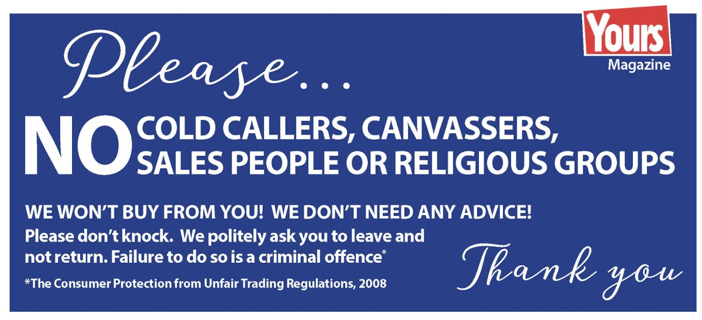 STOP cold callers with our free printout Life Yours